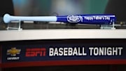 Jun 18, 2017; Houston, TX, USA; View of a Father's Day baseball on the set of the Baseball Tonight show by ESPN prior to the game between the Houston Astros and the Boston Red Sox at Minute Maid Park. 