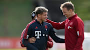 Julian Nagelsmann mit Michael Cuisance im Training
