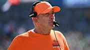 Oct 5, 2025; Philadelphia, Pennsylvania, USA; Denver Broncos head coach Sean Payton looks on in the second half against the Philadelphia Eagles at Lincoln Financial Field. 