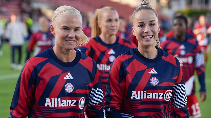 Die Bayern-Stars Pernille Harder und Giulia Gwinn Die Bayern-Stars Pernille Harder und Giulia Gwinn
