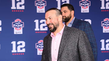 Jun 12, 2024; Foxborough, MA, USA; Former NFL coach Matt Patricia walks the red carpet at the New England Patriots Hall of Fame induction ceremony for Tom Brady at Gillette Stadium. Mandatory Credit: Eric Canha-Imagn Images