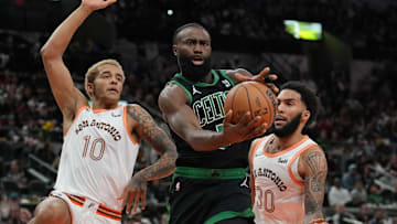 Boston Celtics, San Antonio Spurs, Celtics injury report, Jaylen Brown, Jrue Holiday