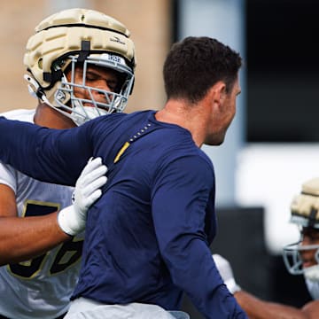 Charles Jagusah participates in a drill in Aug. 2024.