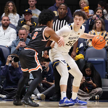 West Virginia University guard Treysen Eaglestaff