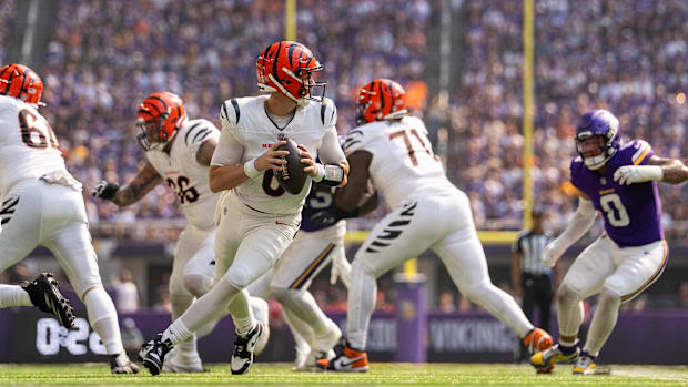 Jake Browning and the Bengals fell to the Vikings 48–10 in a tough Week 3 loss.