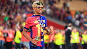Lamine Yamal enjoyed the celebrations in the early hours of Sunday morning