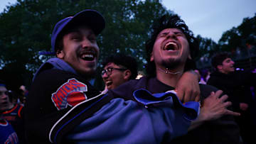 New York Knicks Host Watch Party In Central Park For NBA Eastern Conference Finals