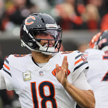 Caleb Williams and the Bears will look to keep it rolling against the Giants in Week 10.