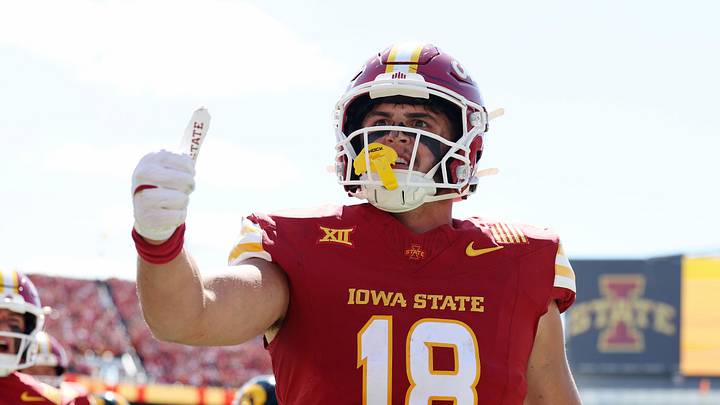 Iowa State Cyclones tight end Benjamin Brahmer (18)