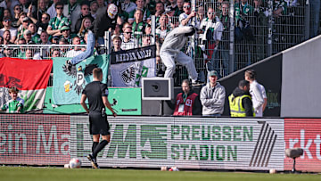 Ein Preußen-"Fan" zog beim VAR-Bildschirm den Stecker