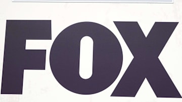 Feb 6, 2025; New Orleans, LA, USA; The Super Bowl LIX logo at Fox Sports media day at Ernest N. Morial Convention Center. 
