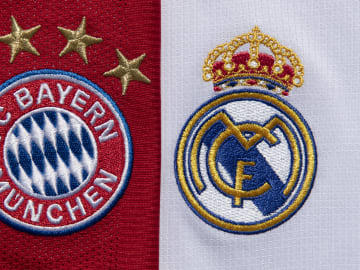 The FC Bayern Munich and Real Madrid Club Badges