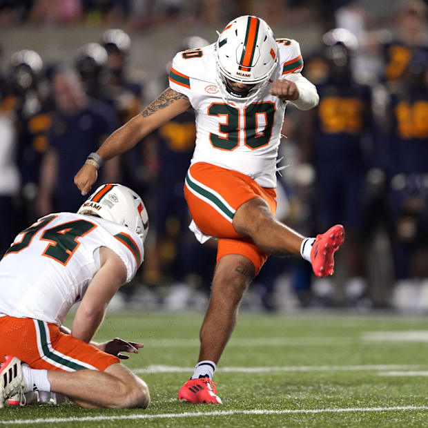 New England Patriots kicker Andres Borregales