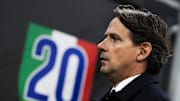 Simone Inzaghi, head coach of FC Internazionale, looks on...