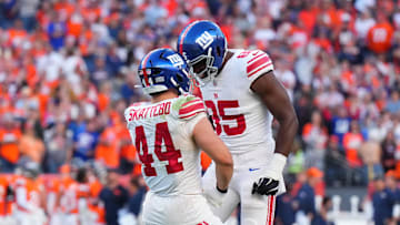 New York Giants running back Cam Skattebo. Mandatory Credit: Ron Chenoy-Imagn Images