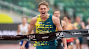 Nike Elite’s Cooper Lutkenhaus wins the boys 800 meters on the third day of the Nike Outdoor Nationals on June 21, 2025, at Hayward Field in Eugene. Back in Eugene on Aug. 3, he set a U18 world record. / Ben Lonergan/The Register-Guard / USA TODAY NETWORK via Imagn Images