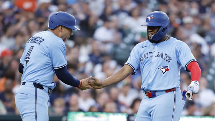 Vladimir Guerrero Jr.'s red-hot play looks promising to continue in Monday's matchup with Baltimore's pitching. Vladimir Guerrero Jr.'s red-hot play looks promising to continue in Monday's matchup with Baltimore's pitching.