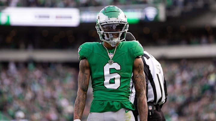 Philadelphia Eagles wide receiver DeVonta Smith. Philadelphia Eagles wide receiver DeVonta Smith.