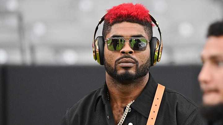 Jennings looks on during warmups prior to a game against the Cardinals at State Farm Stadium. Jennings looks on during warmups prior to a game against the Cardinals at State Farm Stadium.