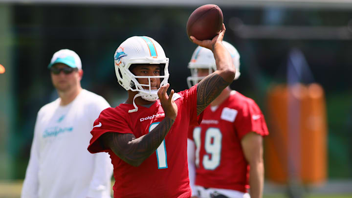 Tagovailoa throws at Dolphins minicamp heading into his fifth season