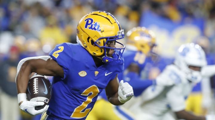 Sep 23, 2023; Pittsburgh, Pennsylvania, USA; Pittsburgh Panthers wide receiver Kenny Johnson (2) Sep 23, 2023; Pittsburgh, Pennsylvania, USA; Pittsburgh Panthers wide receiver Kenny Johnson (2)