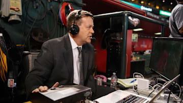 May 13, 2018; Phoenix, AZ, USA; ESPN baseball reporter Buster Olney during the Washington Nationals game against the Arizona Diamondbacks at Chase Field. 