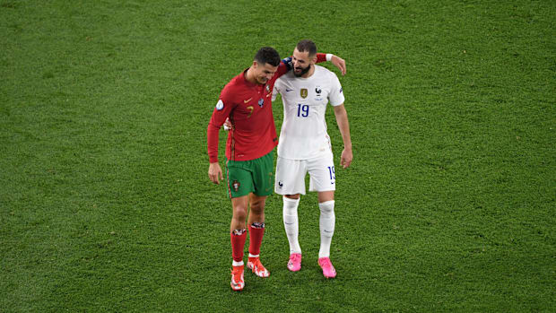 Real Madrid legends Karim Benzema and Cristiano Ronaldo