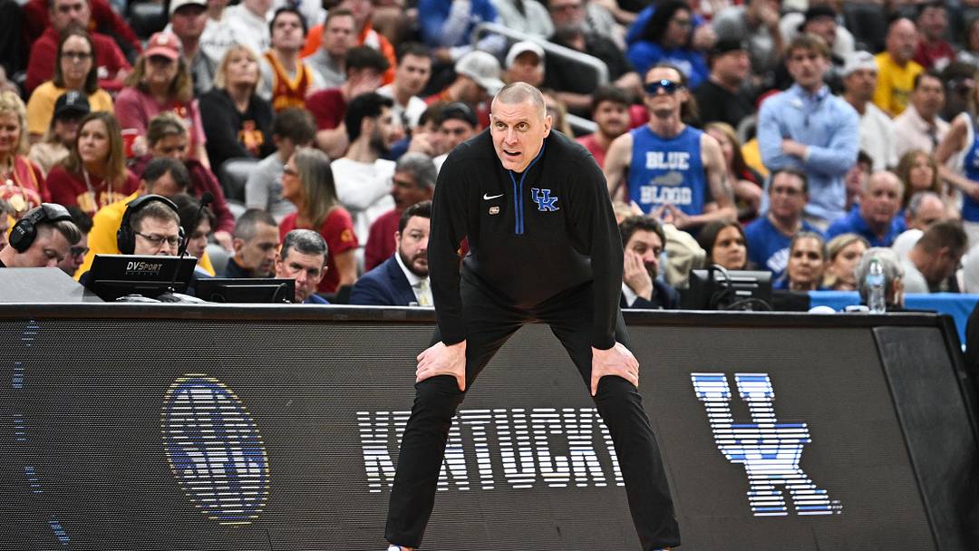 Mar 22, 2026; St. Louis, MO, USA; Kentucky Wildcats head coach Mark Pope.