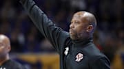 Mar 8, 2025; Pittsburgh, Pennsylvania, USA;  Boston College Eagles head coach Earl Grant gestures on the sidelines against the Pittsburgh Panthers during the first half at the Petersen Events Center. Mandatory Credit: Charles LeClaire-Imagn Images