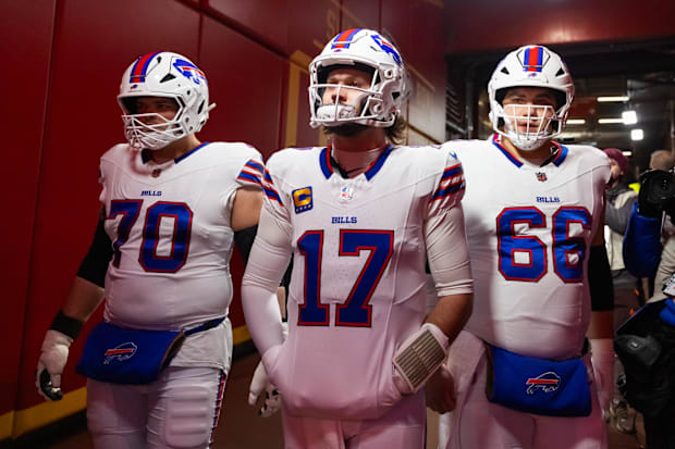 Alec Anderson, Josh Allen, and Connor McGovern