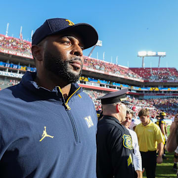 Michigan Wolverines head coach Sherrone Moore  Nathan Ray Seebeck-Imagn Images