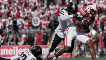Wisconsin wide receiver Vinny Anthony II (8) makes a reception during the third quarter of their game Saturday, October 5, 2024 at Camp Randall Stadium in Madison, Wisconsin.
