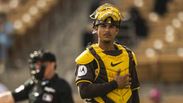 San Diego Padres catcher Ethan Salas