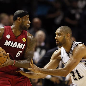 LeBron James (left) played some of his best basketball in the 2013 Finals, as evidenced by the worth of his jersey.