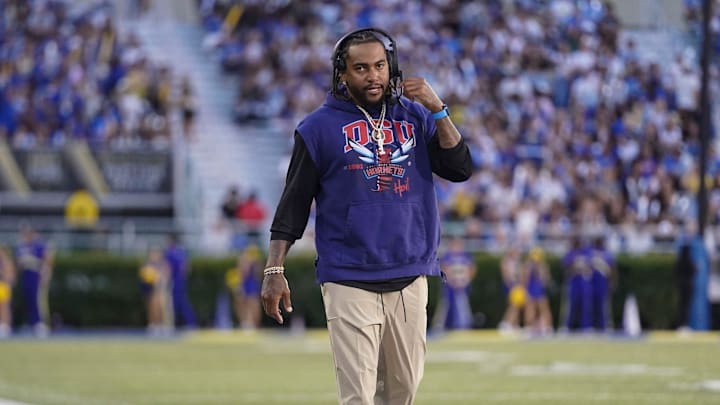 Delaware State coach DeSean Jackson Delaware State coach DeSean Jackson