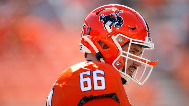 Oklahoma State Cowboys offensive lineman Joe Michalski 