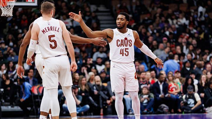 Donovan Mitchell, Sam Merrill, Cleveland Cavaliers