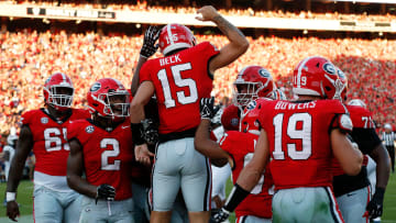 Georgia quarterback Carson Beck (15)