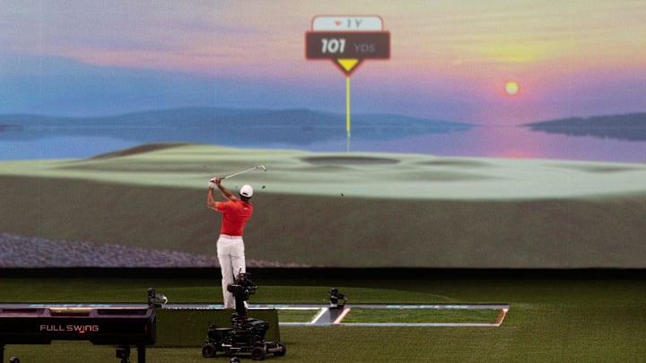 Tiger Woods took his first official swings in Week 2 of TGL.