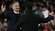 Mikel Arteta et Luis Enrique - Arsenal - PSG, Ligue des Champions