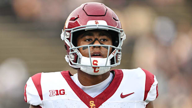 USC Trojans coach Lincoln Riley wide receiver Ja'Kobi Lane Big Ten Football college football playoff joel klatt