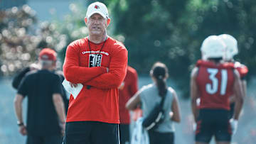 Louisville Cardinals head football coach Jeff Brohm