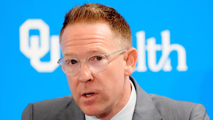 Thunder general manager Sam Presti speaks during an introductory press conference for the 2024 Thunder draft picks at Oklahoma Contemporary Arts Center in Oklahoma City, Saturday, June, 29, 2024.