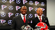 Atlanta Falcons head coach Raheem Morris and general manager Terry Fontenot
