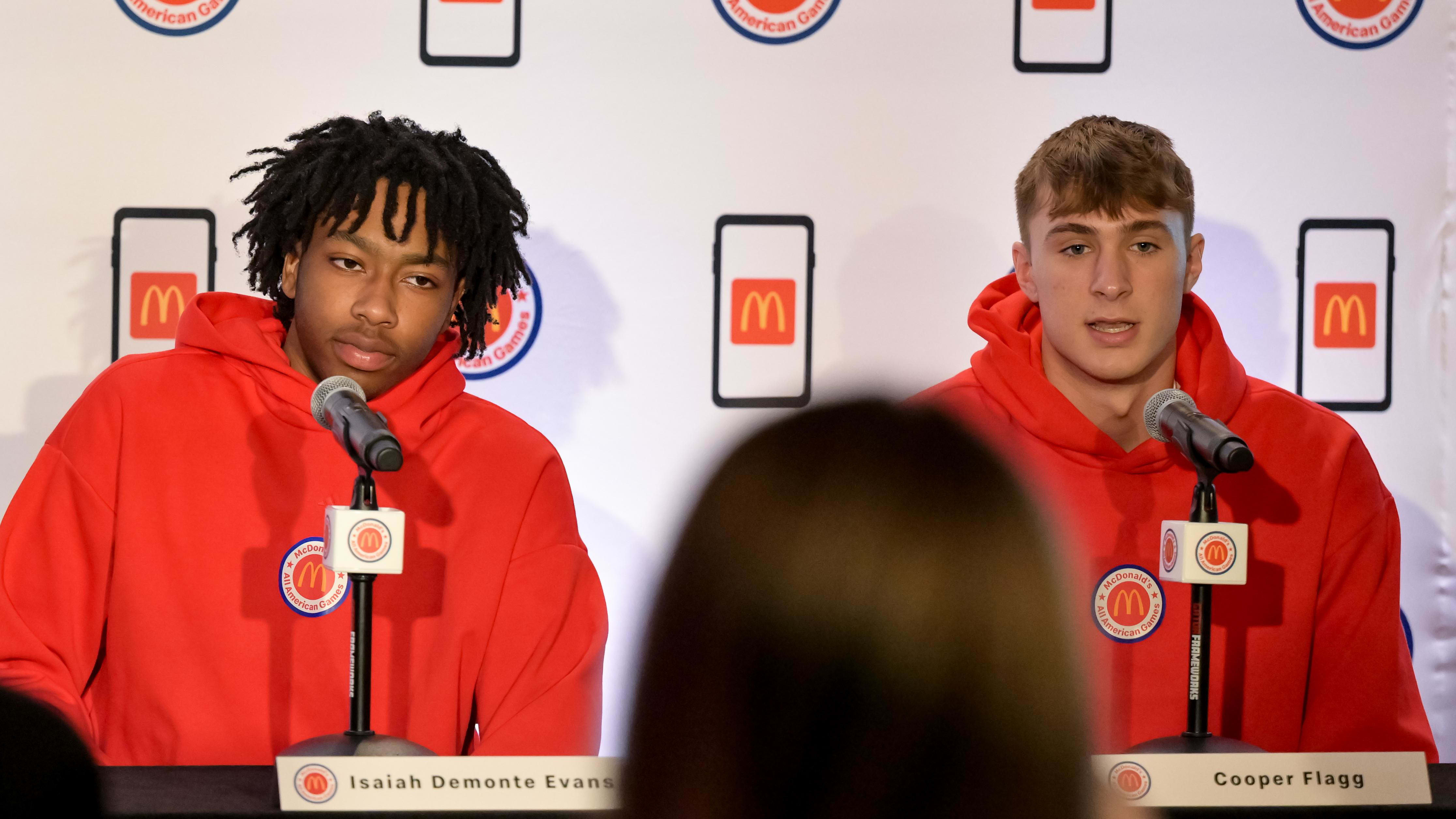 Duke basketball signees Isaiah Evans and Cooper Flagg