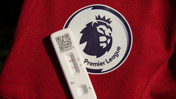 A Positive Covid-19 Test with the Premier League Logo