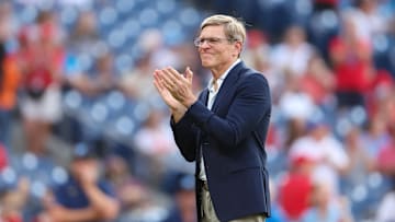 Aug 16, 2024; Philadelphia, Pennsylvania, USA; Philadelphia Phillies owner John Middleton before a game against the Washington Nationals at Citizens Bank Park.