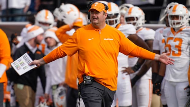 Tennessee head football coach Josh Heupe