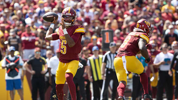 Washington Commanders quarterback Jayden Daniels.