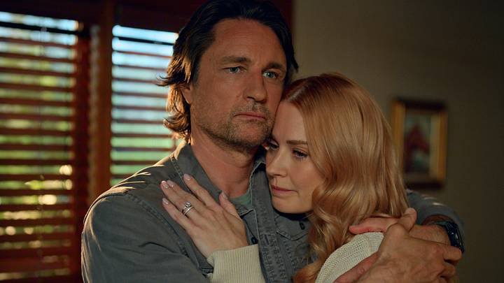 Virgin River S7. (L to R) Martin Henderson as Jack Sheridan and Alexandra Breckenridge as Melinda Monroe in Episode #710 of Virgin River S7